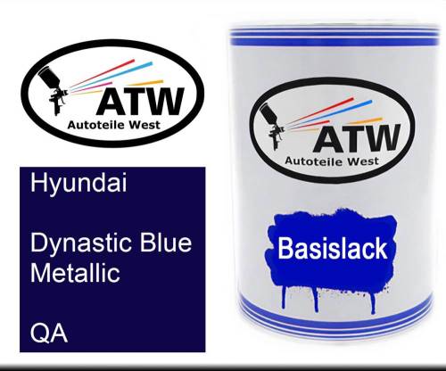 Hyundai, Dynastic Blue Metallic, QA: 500ml Lackdose, von ATW Autoteile West.